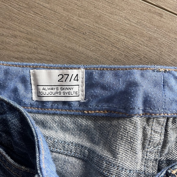 GAP Low Waist Always Skinny Jean size 27/4 - Picture 2 of 5